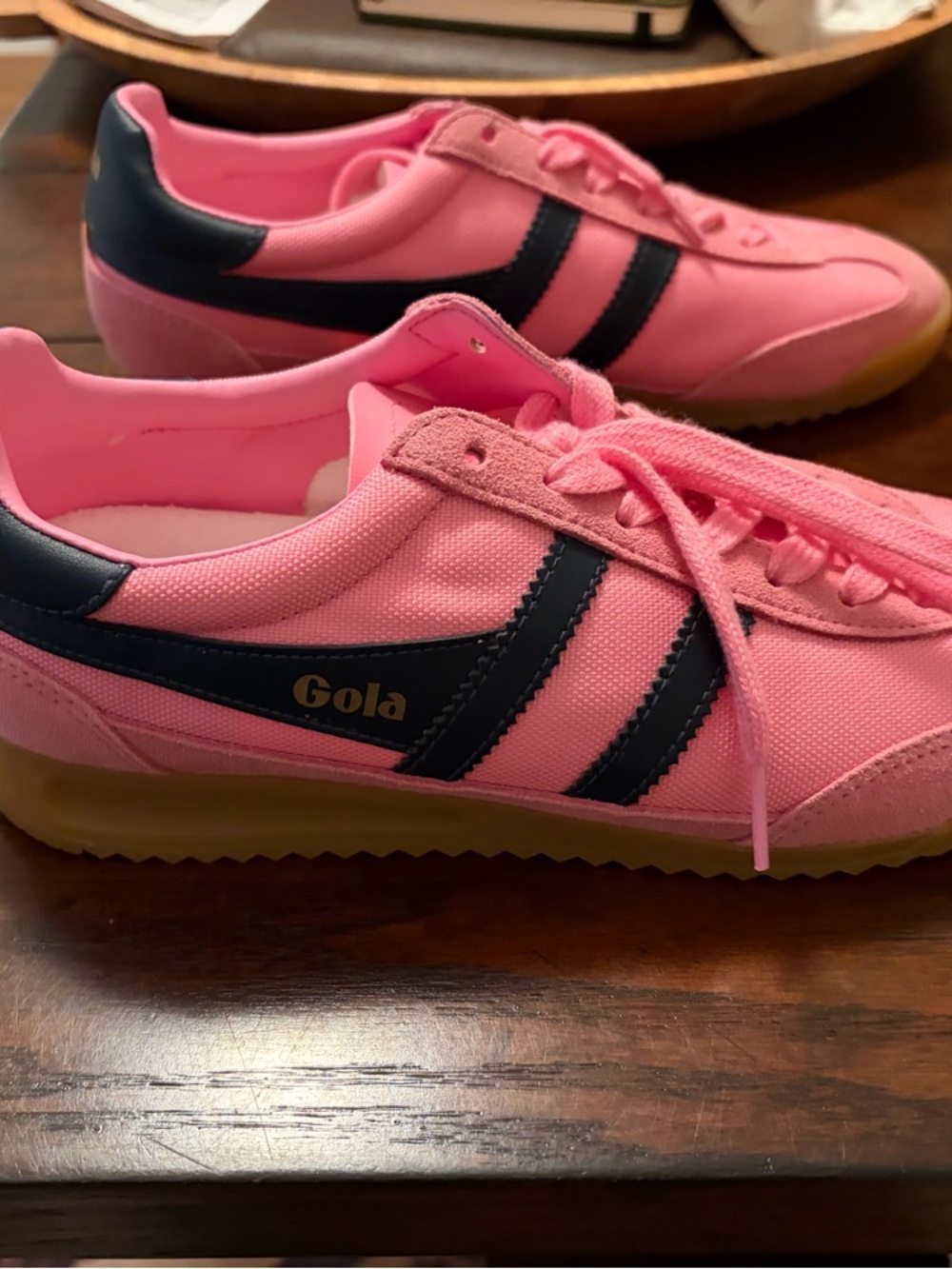 Gola Pink Tornado Sneakers with Navy